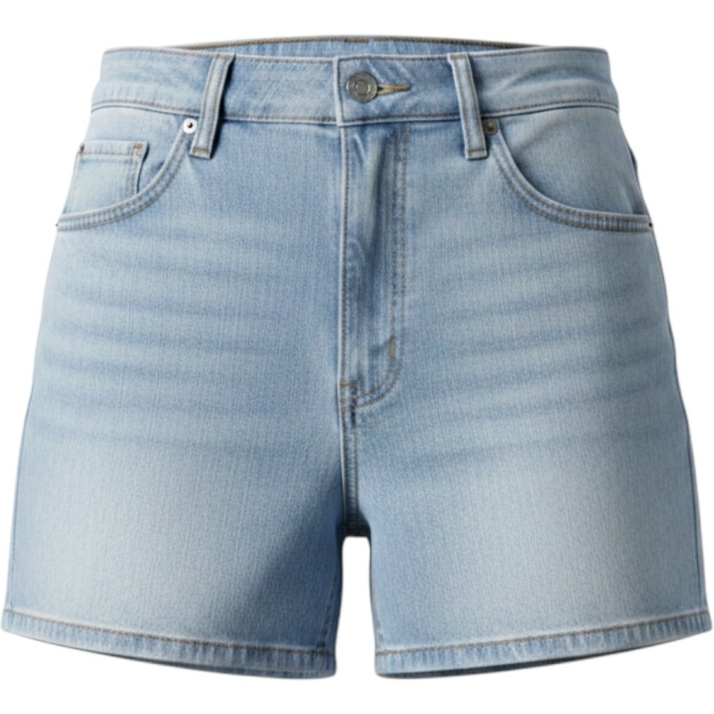 Calvin Klein Jeans Womens Denim Shorts Size 12 Light Wash High Rise Mom Jean